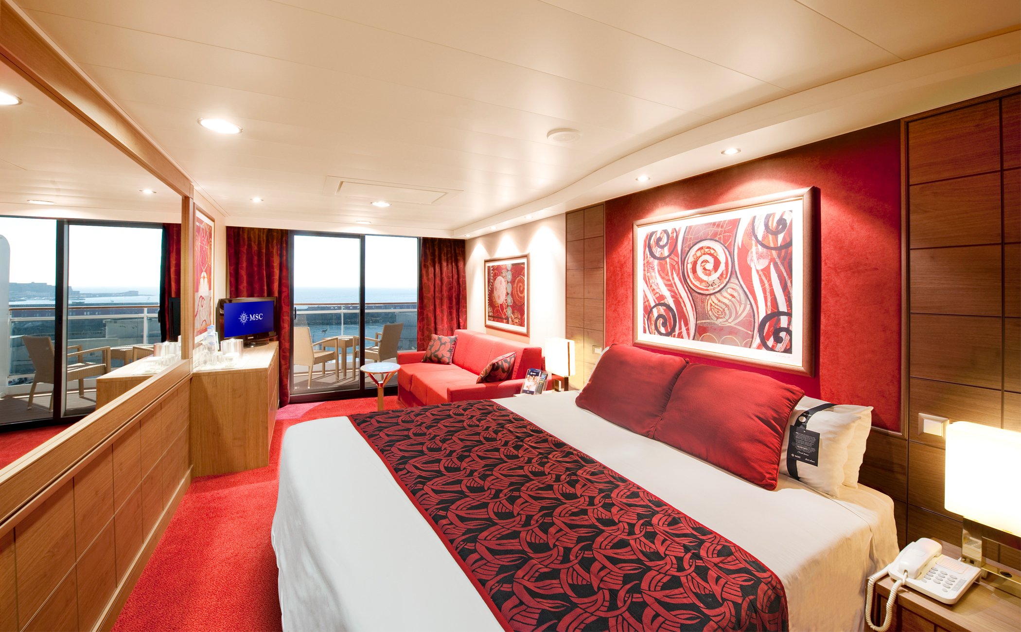 MSC Música — Suíte com varanda — vista para o mar